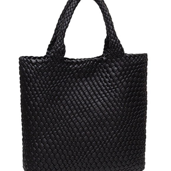 Woven Textured Leather Tote Bag - Picture 4 of 4
